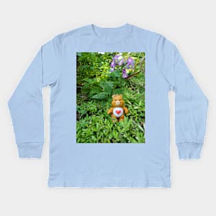 Care bear in the garden Kids Long Sleeve T-Shirt